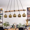 Ripoll lampa wisząca, kula świetlna, lampa wisząca kolory naturalne, czarny, 5-punktowe