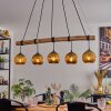 Ripoll lampa wisząca, kula świetlna, lampa wisząca kolory naturalne, czarny, 5-punktowe