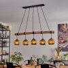 Ripoll lampa wisząca, kula świetlna, lampa wisząca kolory naturalne, czarny, 5-punktowe
