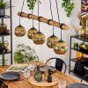 Ripoll lampa wisząca, kula świetlna, lampa wisząca kolory naturalne, czarny, 5-punktowe