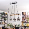 Ripoll lampa wisząca, kula świetlna, lampa wisząca kolory naturalne, czarny, 3-punktowe