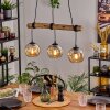 Ripoll lampa wisząca, kula świetlna, lampa wisząca kolory naturalne, czarny, 3-punktowe