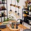 Ripoll Lampa wisząca, Kula świetlna, Lampa wisząca Ecru, Czarny, 3-punktowe