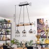 Ripoll lampa wisząca, kula świetlna, lampa wisząca kolory naturalne, czarny, 3-punktowe
