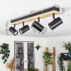 Gesteira lampa sufitowa, spot sufitowy kolory naturalne, czarny, 4-punktowe