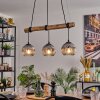 Ripoll lampa wisząca, kula świetlna, lampa wisząca kolory naturalne, czarny, 3-punktowe