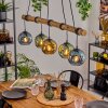 Ripoll lampa wisząca, kula świetlna, lampa wisząca kolory naturalne, czarny, 5-punktowe