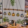 Ripoll lampa wisząca, kula świetlna, lampa wisząca kolory naturalne, czarny, 5-punktowe