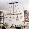 Ripoll lampa wisząca, kula świetlna, lampa wisząca kolory naturalne, czarny, 5-punktowe