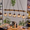 Ripoll lampa wisząca, kula świetlna, lampa wisząca kolory naturalne, czarny, 5-punktowe