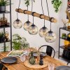 Ripoll lampa wisząca, kula świetlna, lampa wisząca kolory naturalne, czarny, 5-punktowe