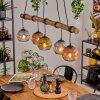 Ripoll lampa wisząca, kula świetlna, lampa wisząca kolory naturalne, czarny, 5-punktowe