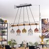 Ripoll lampa wisząca, kula świetlna, lampa wisząca kolory naturalne, czarny, 5-punktowe