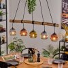 Ripoll lampa wisząca, kula świetlna, lampa wisząca kolory naturalne, czarny, 5-punktowe