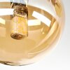 Chehalis lampa sufitowa, kula świetlna bursztynowy, 3-punktowe