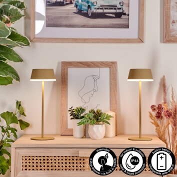 Romdrup zewnętrzna lampa stołowa, lampa stołowa LED piaskowy, 1-punktowy