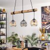 Ripoll lampa wisząca, kula świetlna, lampa wisząca kolory naturalne, czarny, 3-punktowe