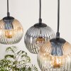 Ripoll lampa wisząca, kula świetlna, lampa wisząca kolory naturalne, czarny, 3-punktowe