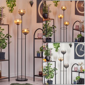 Koyoto Lampa stojąca Czarny, 3-punktowe