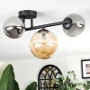 Chehalis Lampa sufitowa, Kula świetlna 23 cm W kolorze bursztynu, Przydymiony, 3-punktowe