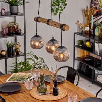 Ripoll Lampa wisząca, Kula świetlna, Lampa wisząca Ecru, Czarny, 3-punktowe Ripoll Lampa wisząca, Kula świetlna, Lampa wisząca Ecru, Czarny, 3-punktowe