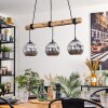 Ripoll lampa wisząca, kula świetlna, lampa wisząca kolory naturalne, czarny, 3-punktowe