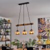 Ripoll lampa wisząca, kula świetlna, lampa wisząca kolory naturalne, czarny, 3-punktowe