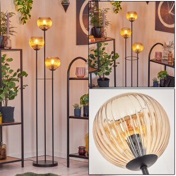 Koyoto Lampa stojąca Czarny, 3-punktowe