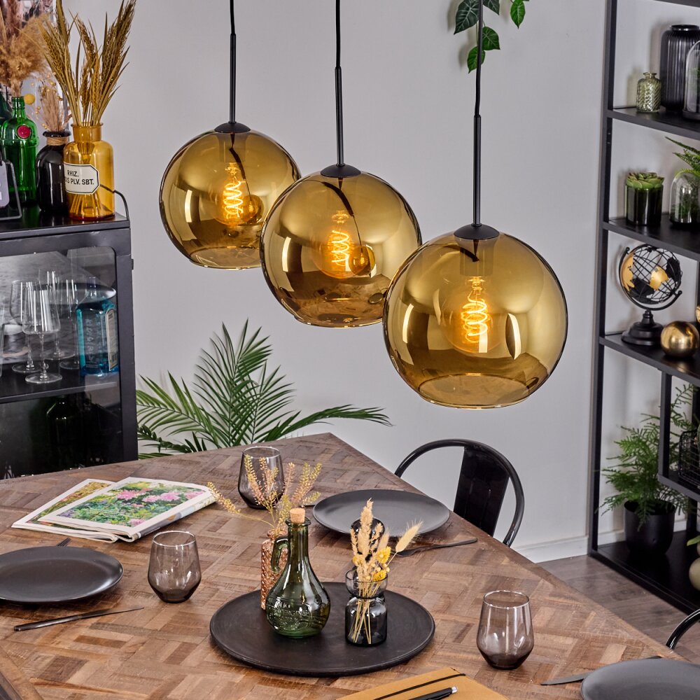Koyoto Lampa wisząca, Kula świetlna, Lampa wisząca Czarny, 3-punktowe main product photo