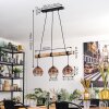 Ripoll lampa wisząca, kula świetlna, lampa wisząca kolory naturalne, czarny, 3-punktowe
