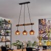 Ripoll lampa wisząca, kula świetlna, lampa wisząca kolory naturalne, czarny, 3-punktowe