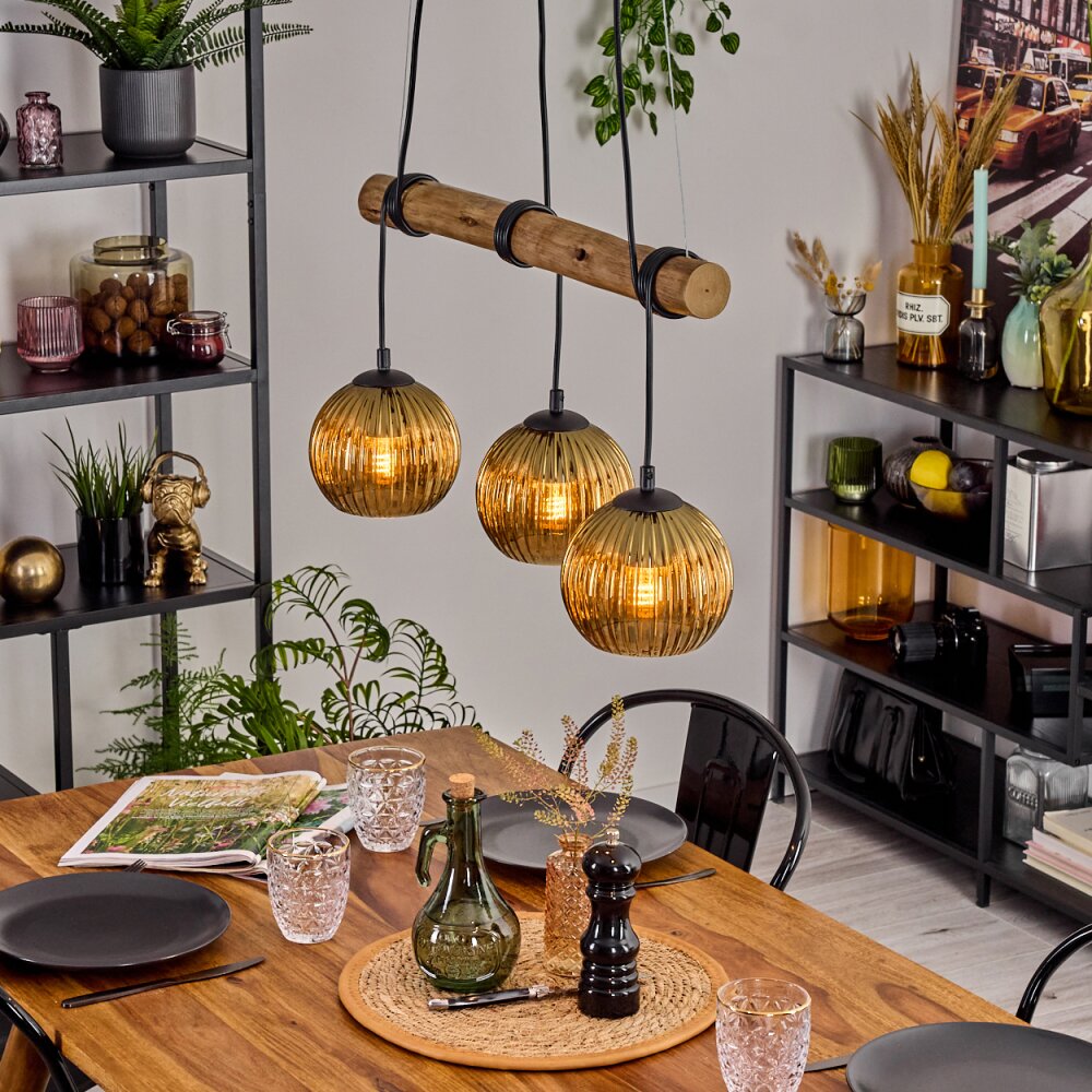 Koyoto Lampa wisząca, Kula świetlna, Lampa wisząca Ecru, Czarny, 3-punktowe main product photo