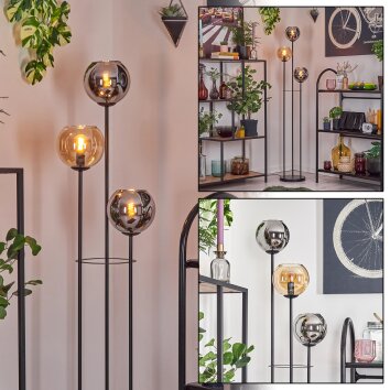 Koyoto Lampa stojąca Czarny, 3-punktowe