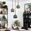 Koyoto Lampa wisząca, Kula świetlna, Lampa wisząca Czarny, 3-punktowe