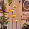Koyoto Lampa stojąca 30 cm Ciemne drewno, Czarny, 4-punktowe
