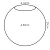 Szklany klosz  Gastor Wymiana szkła 30 cm Chrom, Przezroczysty, Przydymiony
