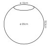 szklany klosz  Gastor klosz zamienny, część zamienna 20 cm przezroczysty, miedziany