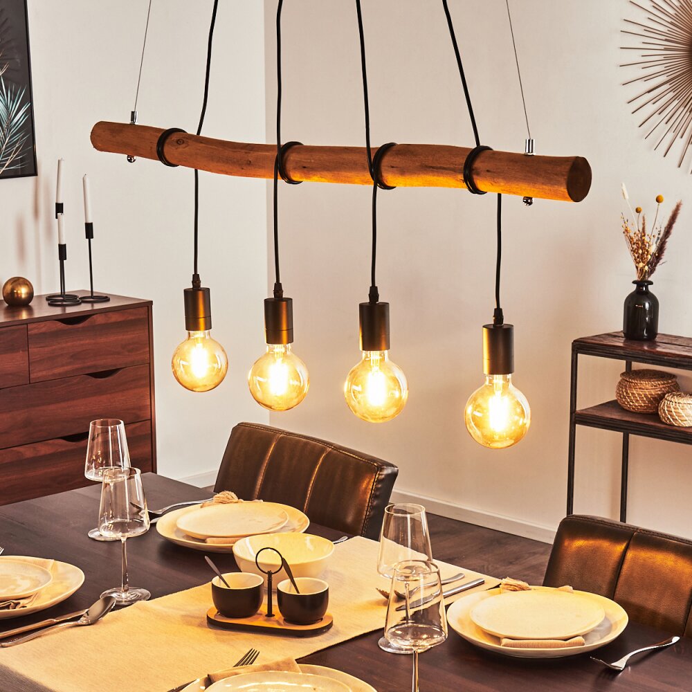 Seegaard Lampa Wisząca Jasne drewno, Czarny, 4-punktowe main product photo