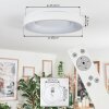 Joren Lampa sufitowa, Panel LED Biały, 1-punktowy, Zdalne sterowanie