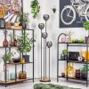 Koyoto Lampa stojąca 30 cm Ciemne drewno, Czarny, 4-punktowe