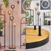 Gastor Lampa stojąca 30 cm Ciemne drewno, Czarny, 4-punktowe