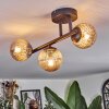 Chehalis lampa sufitowa, kula świetlna bursztynowy, 3-punktowe