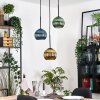 Koyoto lampa wisząca, kula świetlna, lampa wisząca, lampa wisząca kaskadowa czarny, 3-punktowe