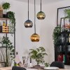 Koyoto lampa wisząca, kula świetlna, lampa wisząca, lampa wisząca kaskadowa czarny, 3-punktowe