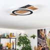 Besperia Lampa sufitowa LED Wygląd drewna, Czarny, 1-punktowy