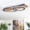 Besperia Lampa sufitowa LED Wygląd drewna, Czarny, 1-punktowy