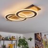 Besperia Lampa sufitowa LED Wygląd drewna, Czarny, 1-punktowy
