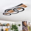 Besperia Lampa sufitowa LED Wygląd drewna, Czarny, 1-punktowy