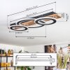 Besperia Lampa sufitowa LED Wygląd drewna, Czarny, 1-punktowy