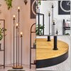 Gastor Lampa stojąca 30 cm Ciemne drewno, Czarny, 4-punktowe